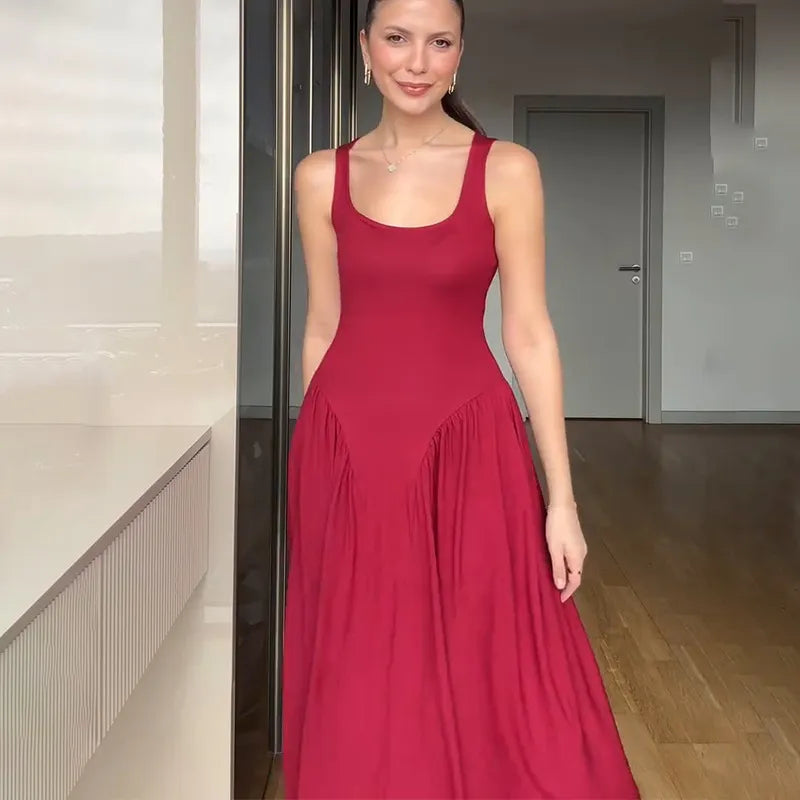 Elegant A-Line Maxi Dress for Women