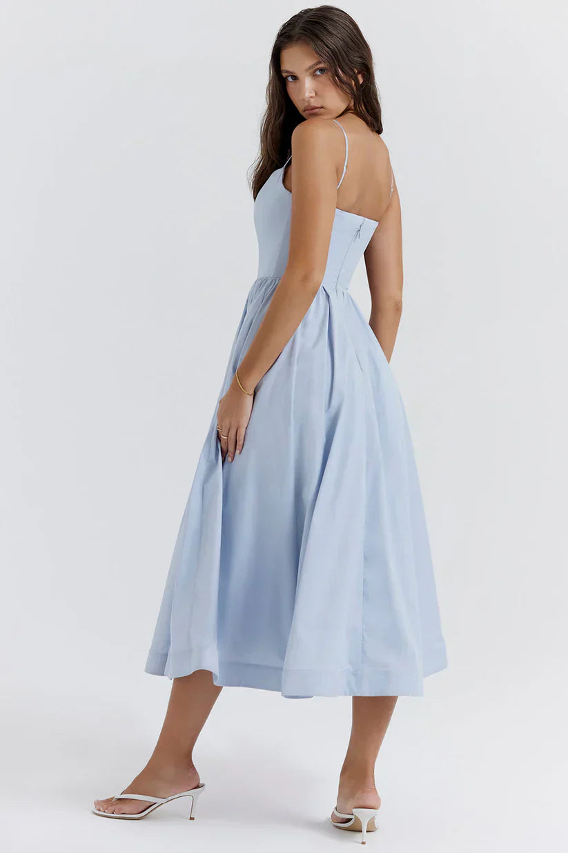 Women’s Sleeveless Midi Dress – Elegant Fitted Summer Dress