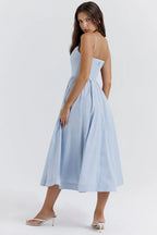 Women’s Sleeveless Midi Dress – Elegant Fitted Summer Dress